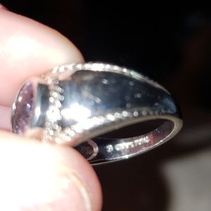 Amethyst ring set in sterling silver